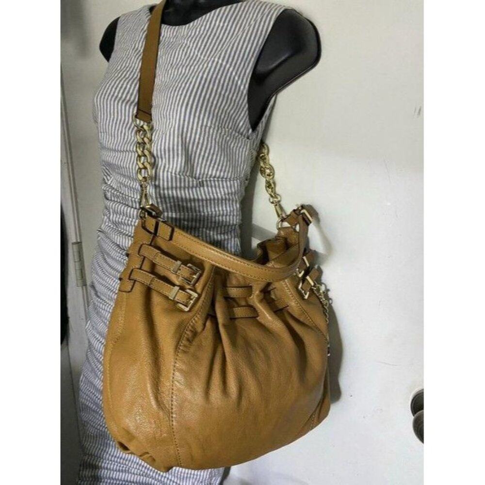michael kors crossbody w w strap orange leather ho - Picture 9 of 12